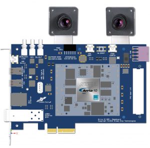 The Arria 10 SOM has two dedicated LVDS BCON image sensor connectors, each having four LVDS lanes plus various control signals and can handle up to 1.200fps for Full HD resolution. (Bild: Dream Chip Technologies GmbH)