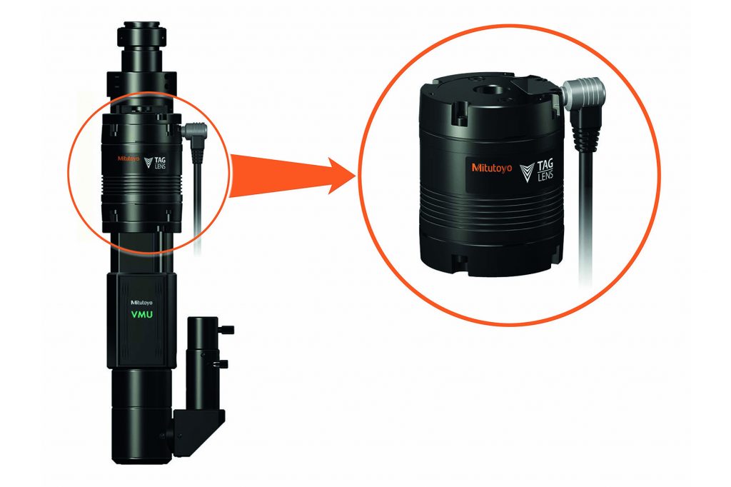 Mitutoyo hat die TAG Lens bereits mit einem Video-Einbau-Messmikroskop kombiniert. (Bild: Mitutoyo Deutschland GmbH)