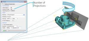  Screenshot mit CT Scan Modul und virtueller Durchstrahlungsanordnung. (Bild: Bundesanstalt fÃ¼r Materialforschung und -prÃ¼fung (BAM))