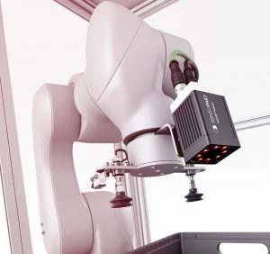 Je nach Anwendung lÃ¤sst sich der Vision-Sensor auch direkt am Roboterarm befestigen. (Bild: SensoPart Industriesensorik GmbH)