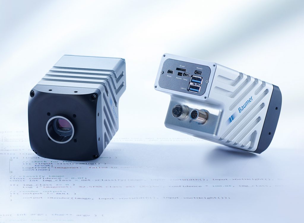  Die frei programmierbaren AX Smart Cameras kombinieren robuste IndustriekameraqualitÃ¤t, Nvidia Jetson KI-Module und Sony CMOS-Sensoren zu einer frei programmierbaren verarbeitungsplattform. (Bild: Baumer Holding AG)